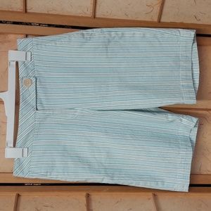 Talbots blue and white stripped shorts size 8